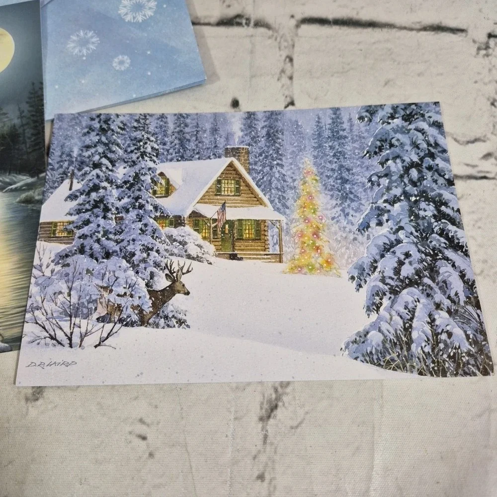 Leanin Tree Christmas Cards Lot Of 4 All Different Alaska Wildlife